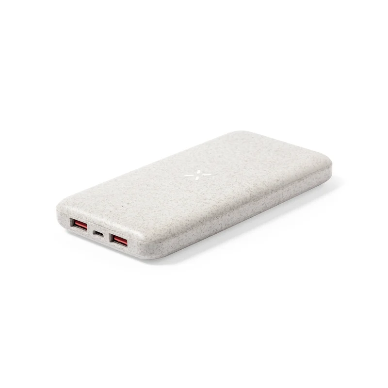 Batterie externe 8 000 mAh en paille de blé et abs YENDIK
