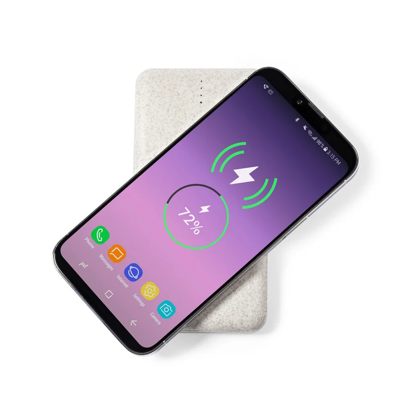 Batterie externe 8 000 mAh en paille de blé et abs YENDIK