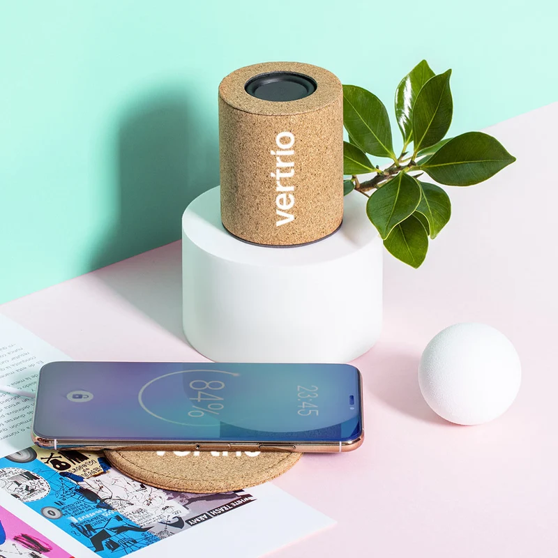Enceintes bluetooth 5.0 3w, batterie 300 mAh en liège YUXTER