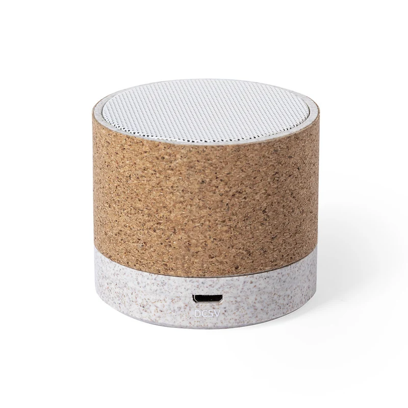 Enceintes bluetooth 5.0 fabriqué en paille de blé, abs et liège NEREL