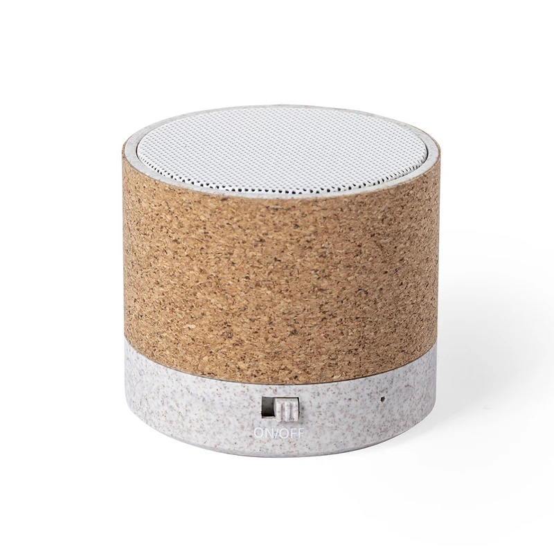 Enceintes bluetooth 5.0 fabriqué en paille de blé, abs et liège NEREL