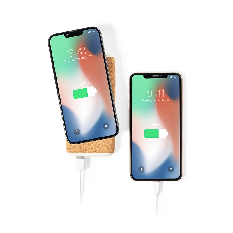 Batterie externe en liège, paille de blé et abs 15w, 8 000 mAh LIMERICK