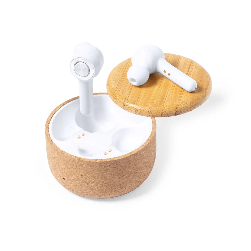 Écouteurs intra-auriculaires bluetooth 5.0 en liège et bambou GRIGAL