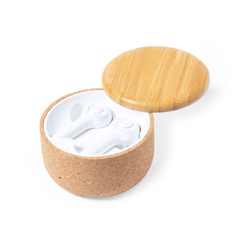 Écouteurs intra-auriculaires bluetooth 5.0 en liège et bambou GRIGAL