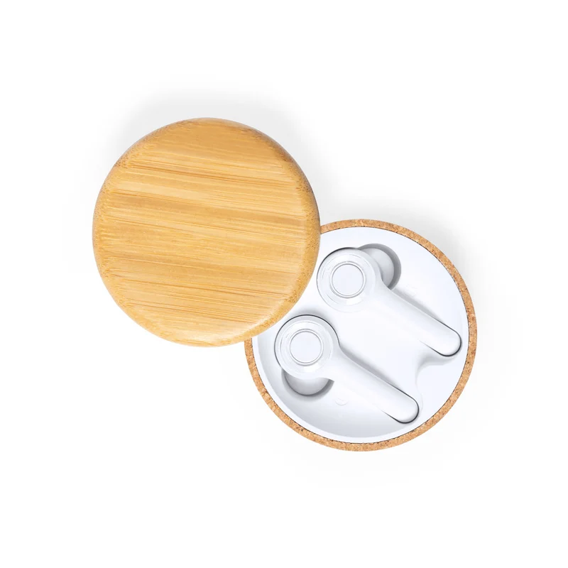 Écouteurs intra-auriculaires bluetooth 5.0 en liège et bambou GRIGAL