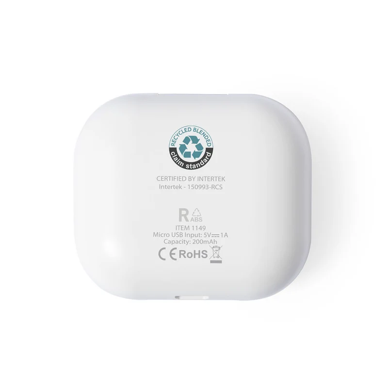 Écouteurs bluetooth 5.0 en abs recyclé rabs VOLPUX RCS