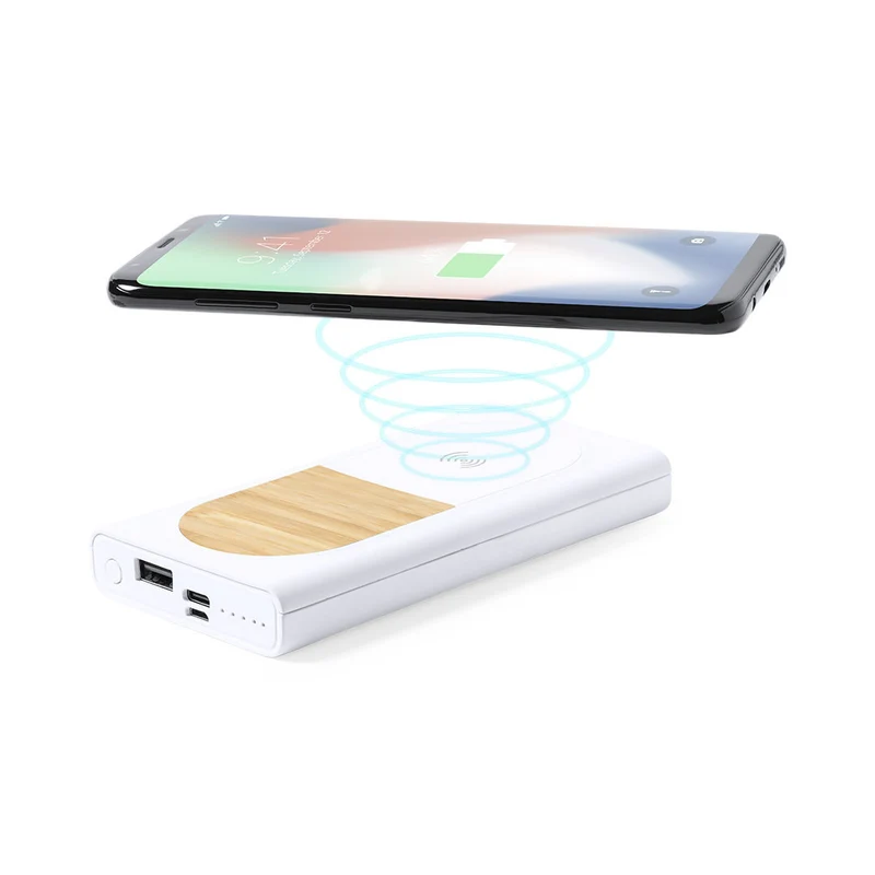 Batterie externe 8 000 mAh en bambou et pla compostable DITTE