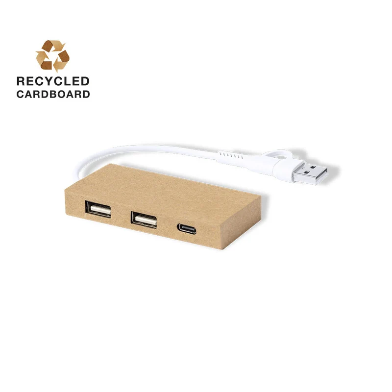 Hub usb 2.0 en carton recyclé HASGAR