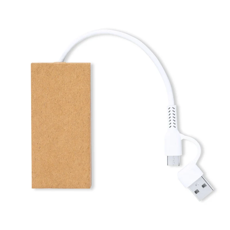 Hub usb 2.0 en carton recyclé HASGAR