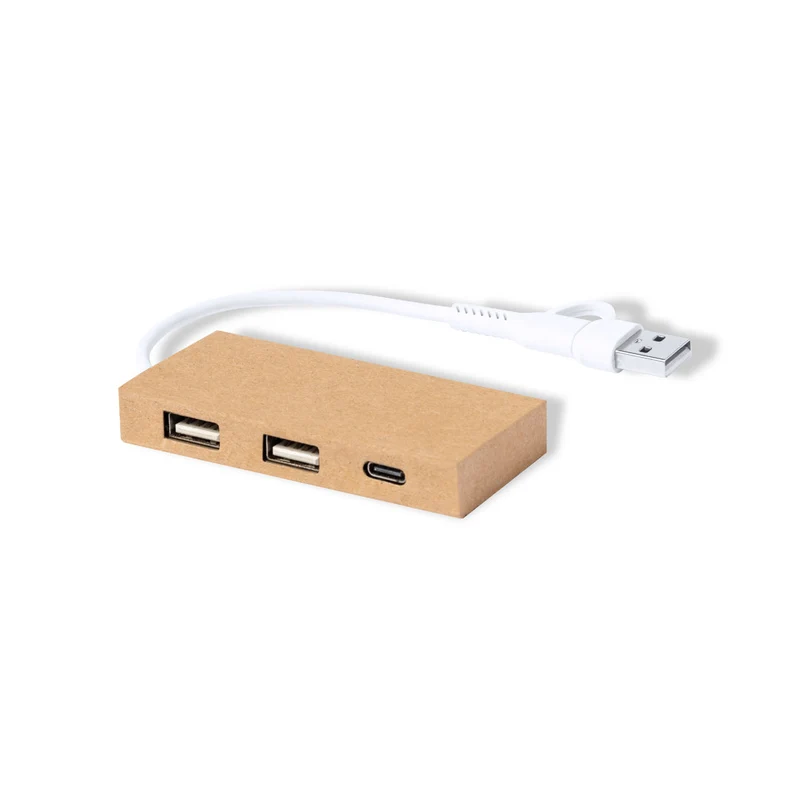 Hub usb 2.0 en carton recyclé HASGAR