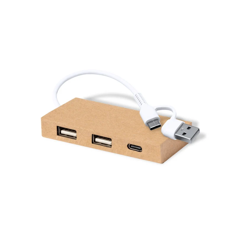 Hub usb 2.0 en carton recyclé HASGAR