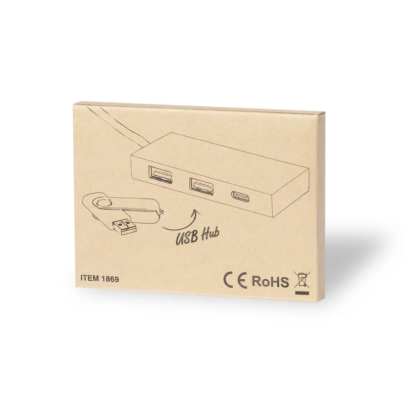 Hub usb 2.0 en carton recyclé HASGAR