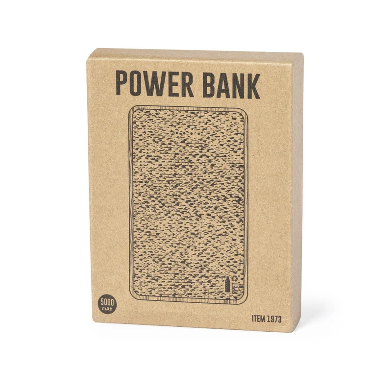 Batterie externe 5 000 mAh en bambou et polyester rpet BRALTY