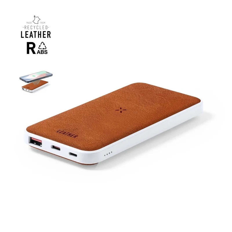 Batterie externe 8 000 mAh 10w rabs et cuir recyclé YERRY RCS