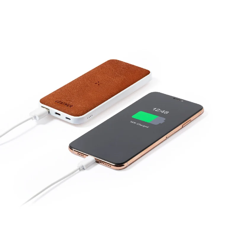 Batterie externe 8 000 mAh 10w rabs et cuir recyclé YERRY RCS