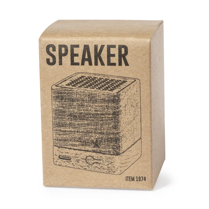Enceinte bluetooth 3w, 300mAh en chanvre et bois DORKIN