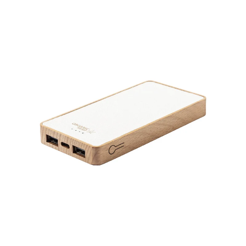 Batterie externe 8000 mAh chanvre et bois naturel MESKAT