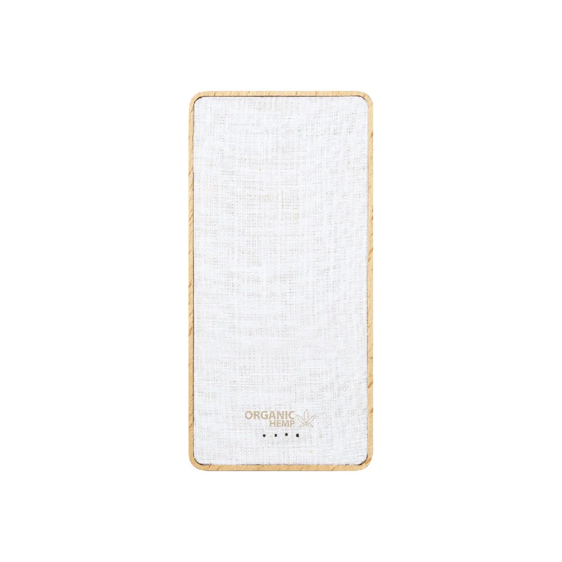 Batterie externe 8000 mAh chanvre et bois naturel MESKAT