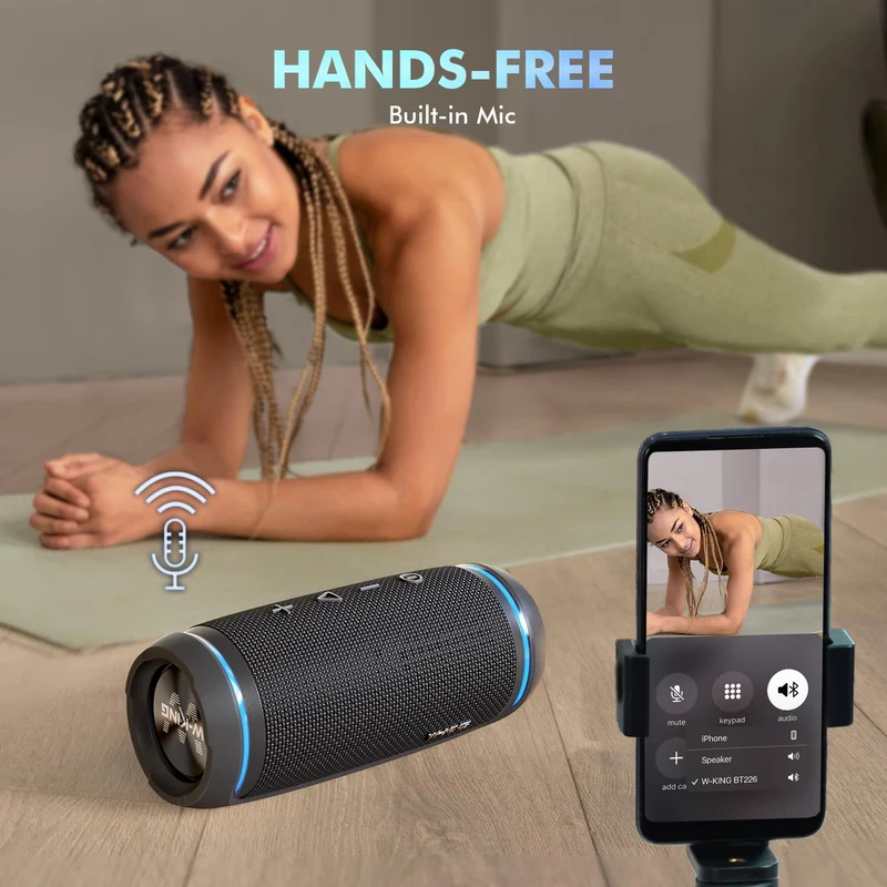 W-KING BT226 30W RMS Portable Wireless Bluetooth Speaker (36W Peak)