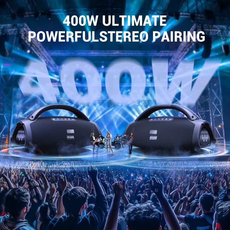 W-KING X20 200W RMS Outdoor Bluetooth Party Speaker with Deep Bass (330W Peak)