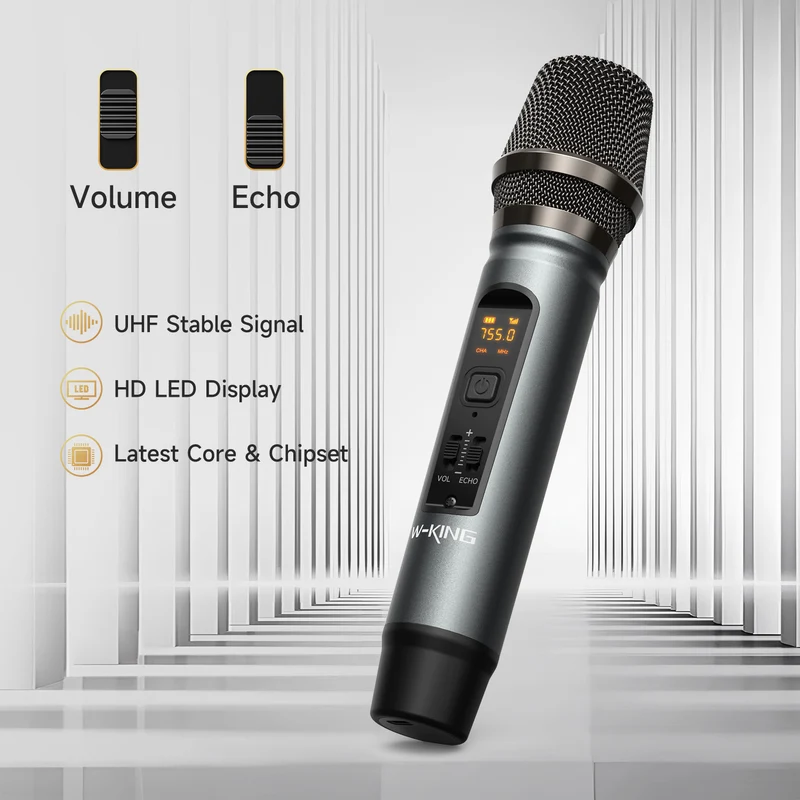 W-KING D10 Karaoke Bluetooth Speaker with Wireless Microphone