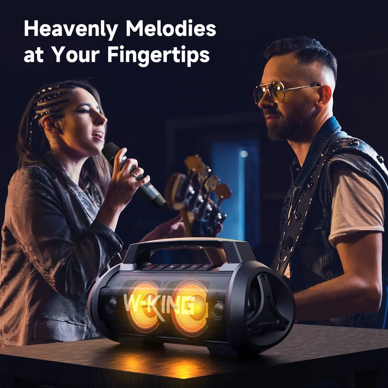 W-KING D10 Karaoke Bluetooth Speaker with Wireless Microphone