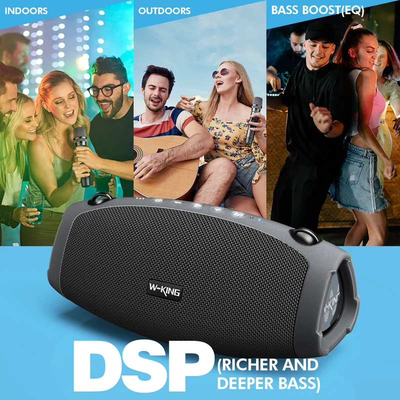 W-KING X10 Karaoke Bluetooth Speaker with Wireless Microphone