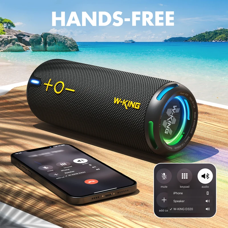W-KING D320 40W RMS Compact Bluetooth Speaker for Travel