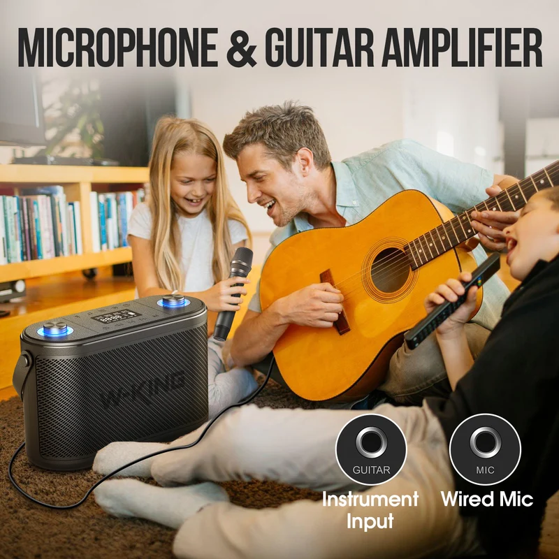 W-KING H10 Karaoke Bluetooth Speaker with Wireless Microphone