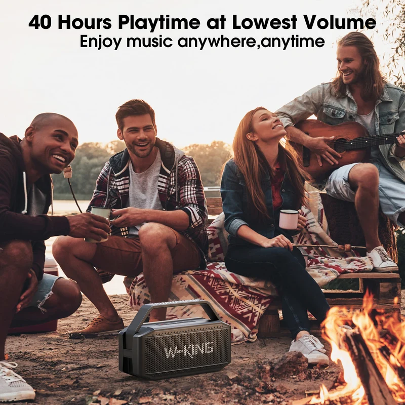 W-KING D9 60W RMS Portable Bluetooth Speaker with Deep Bass