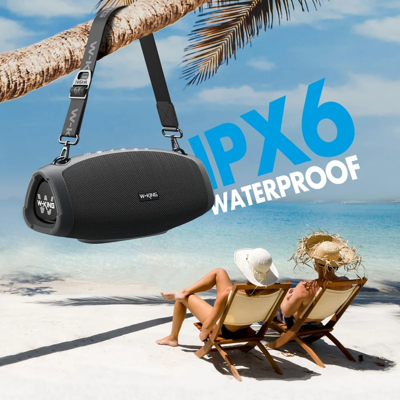 W-KING X10 70W RMS Portable Outdoor Bluetooth Speaker with Powerful Bass (120W Peak)