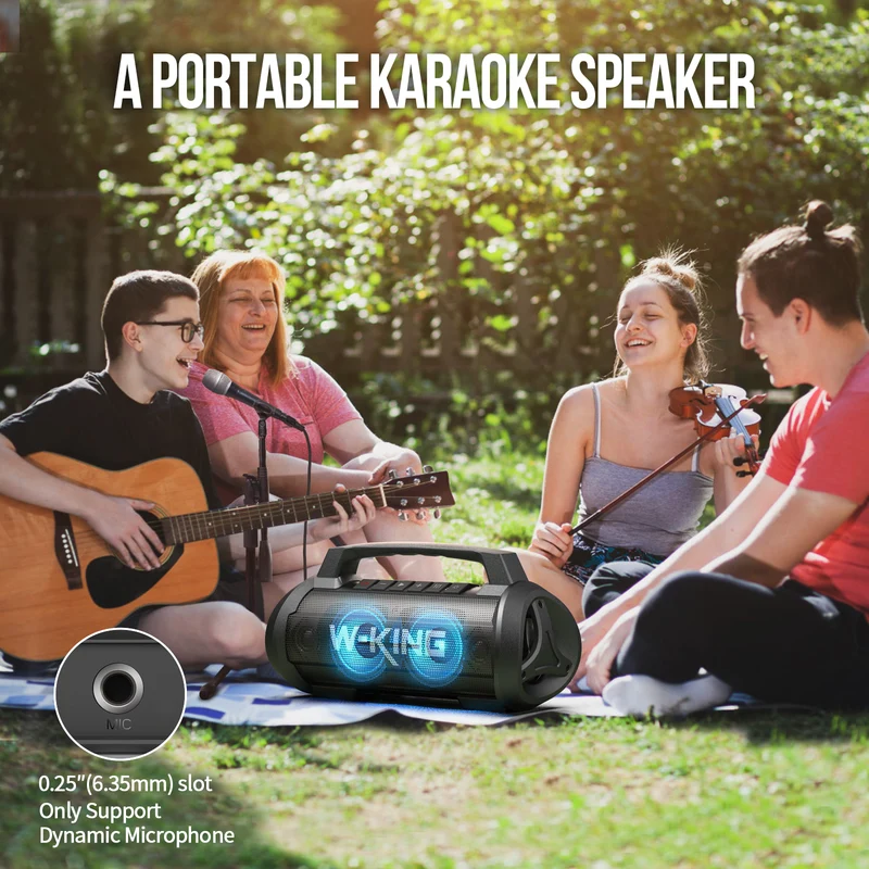 W-KING D10 70W RMS Portable Bluetooth Speaker with Powerful Bass (120W Peak)