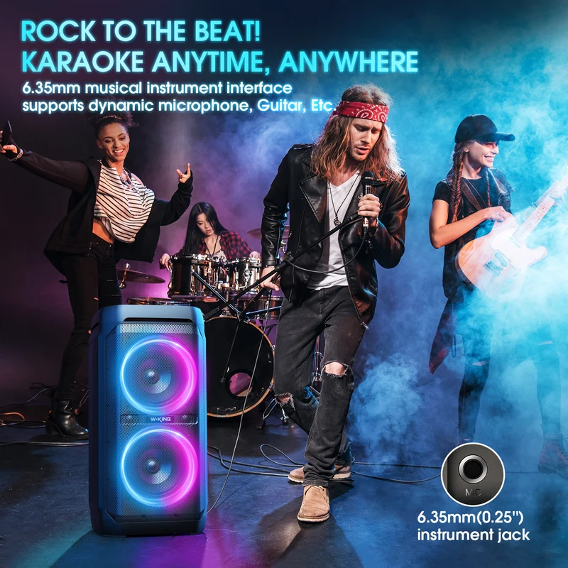 W-KING T11 100W RMS Loud Bluetooth Party Speaker for Outdoor Events (240W Peak)