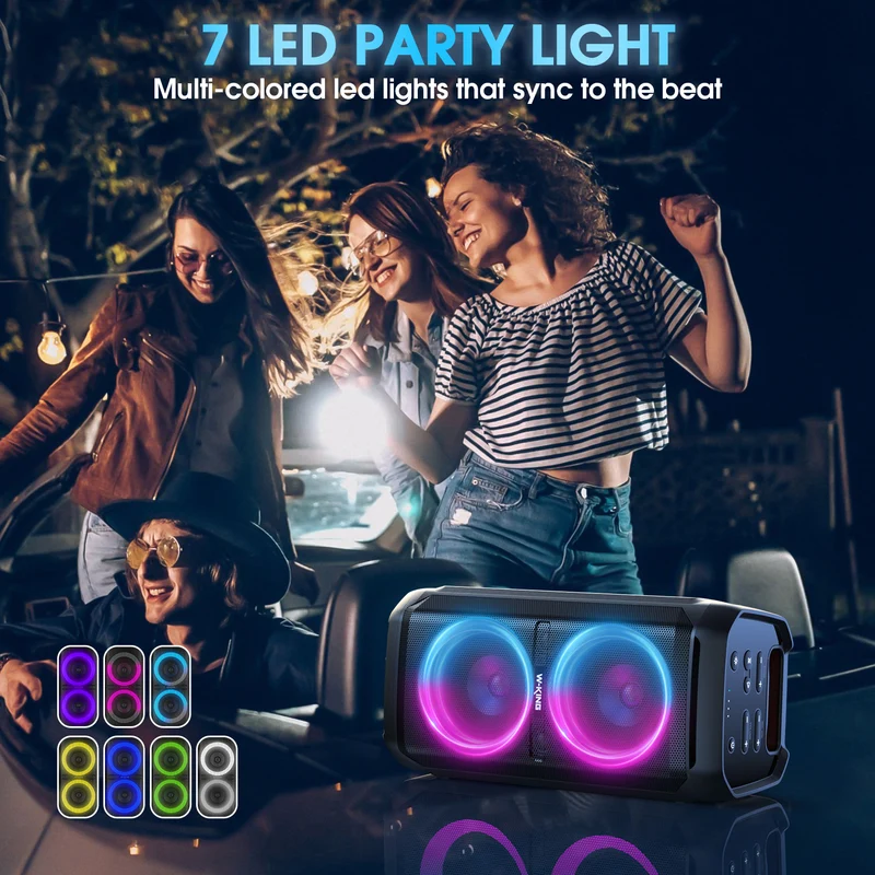 W-KING T11 100W RMS Loud Bluetooth Party Speaker for Outdoor Events (240W Peak)