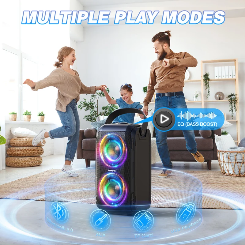 W-KING T9 Karaoke Bluetooth Party Speaker with Wireless Mic