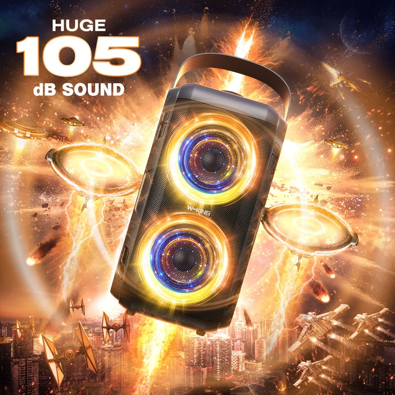 W-KING T9 Karaoke Bluetooth Party Speaker with Wireless Mic
