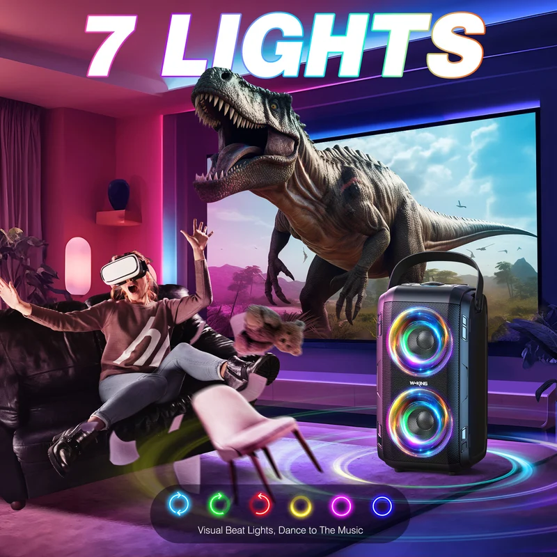 W-KING T9 Karaoke Bluetooth Party Speaker with Wireless Mic