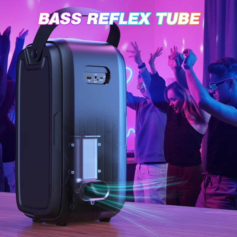 W-KING T9 Karaoke Bluetooth Party Speaker with Wireless Mic