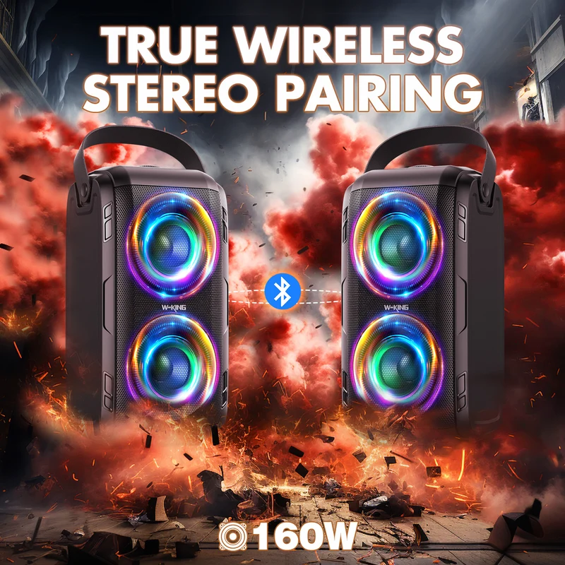 W-KING T9 Karaoke Bluetooth Party Speaker with Wireless Mic