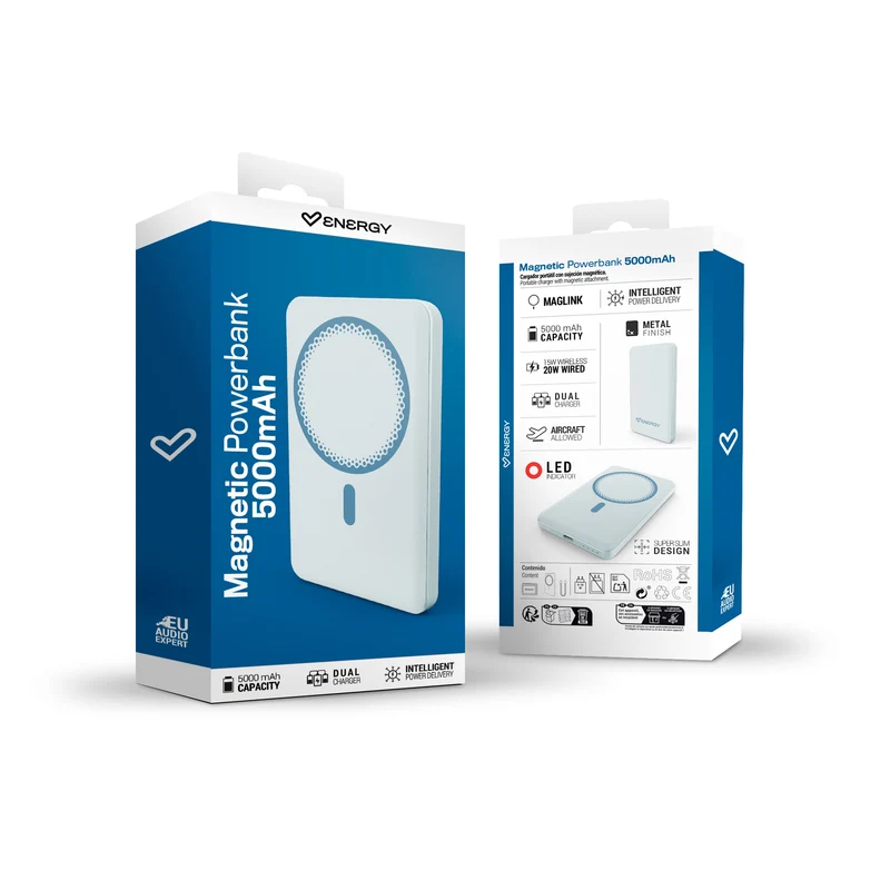 Magnetic Powerbank 5000 mAh - Bateria Portatil