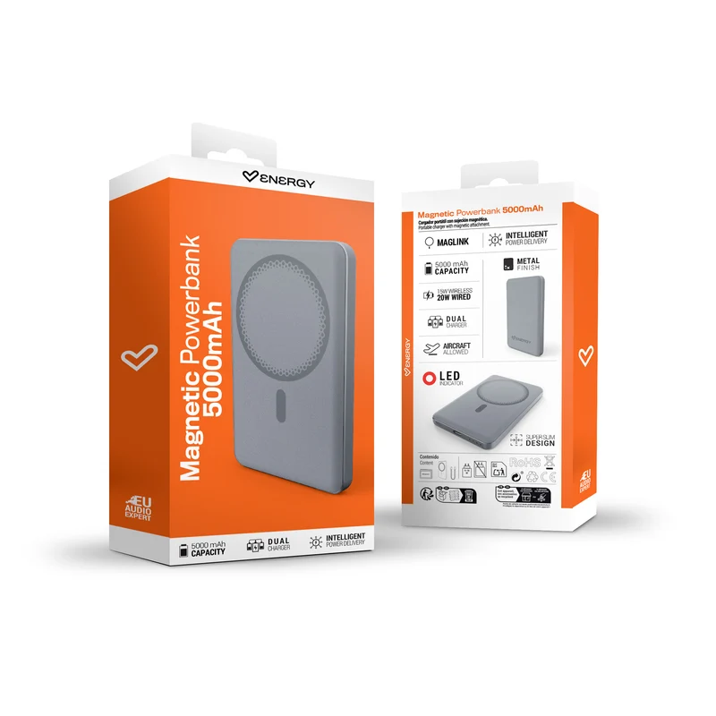 Magnetic Powerbank 5000 mAh - Bateria Portatil
