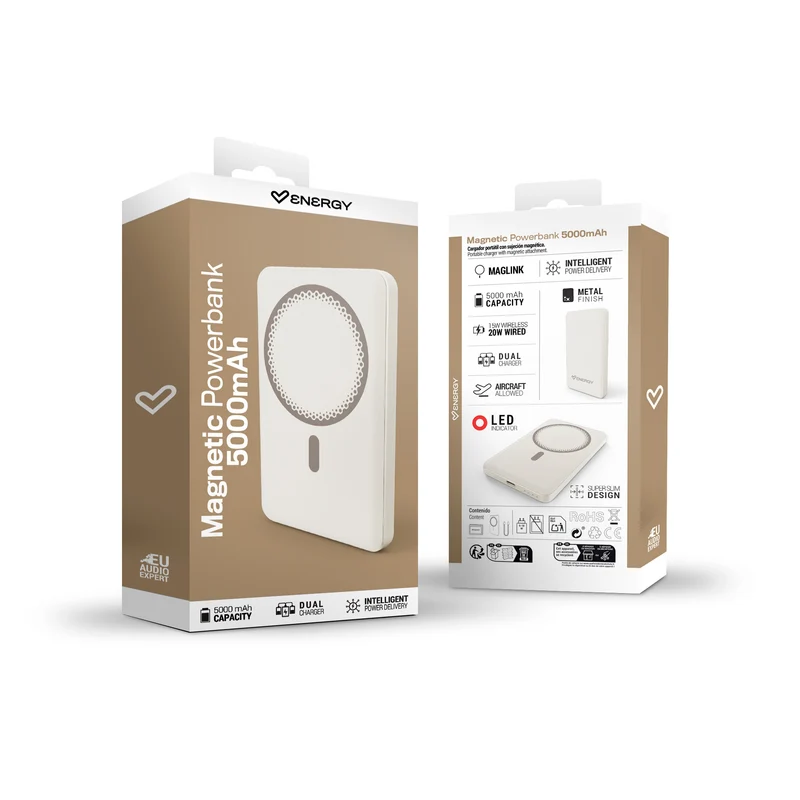 Magnetic Powerbank 5000 mAh - Bateria Portatil