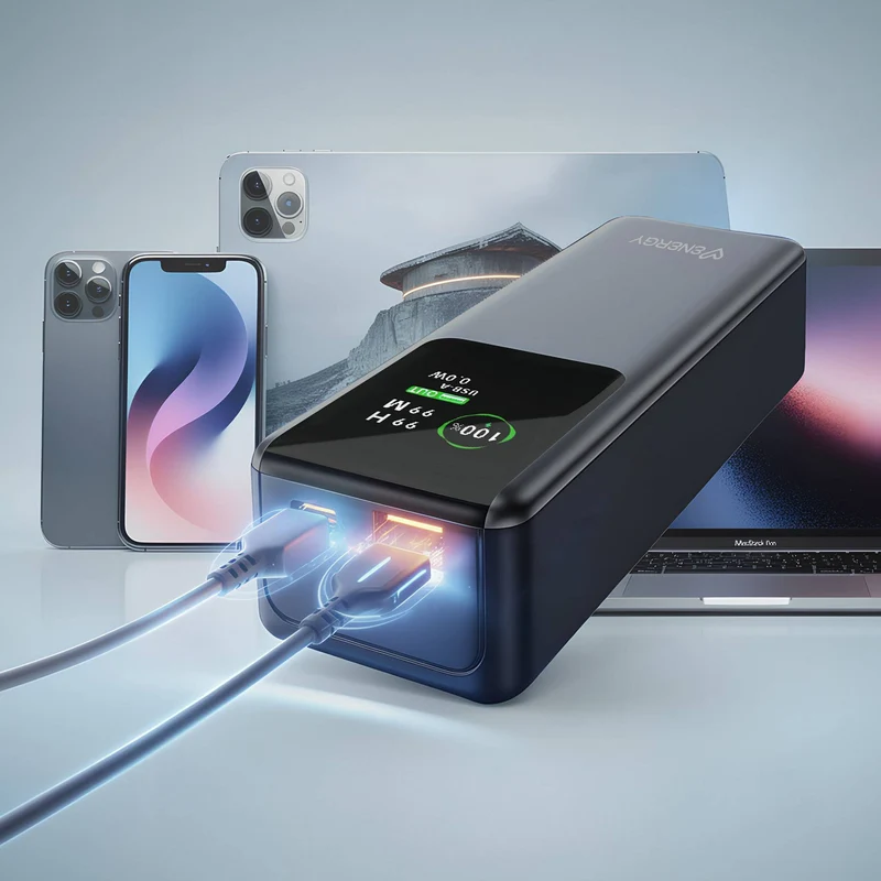 Display Powerbank Pro 20000 mAh - Bateria Portatil