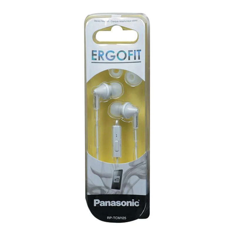 Panasonic In-Ear Headphones with Built-in Microphone RPTCM125W