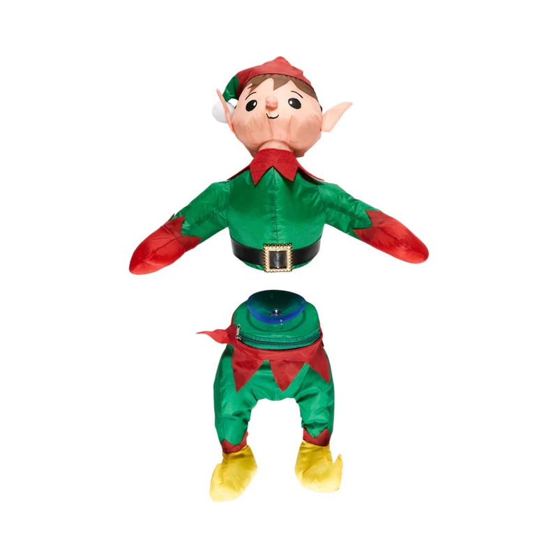Décoration à ventouse Père Noël et lutin