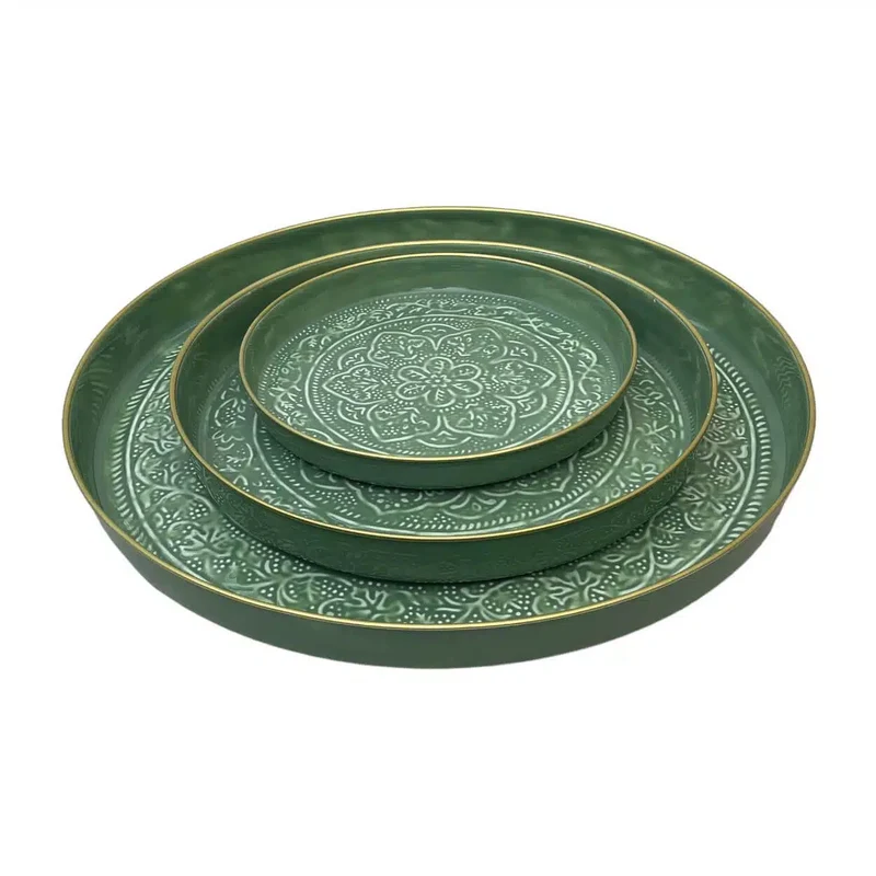 Plateau Berbère Ø 45 cm - amande