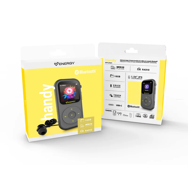 Handy - Reproductor MP4 con Bluetooth y radio FM