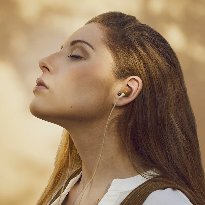 Earphones Eco Cherry Wood