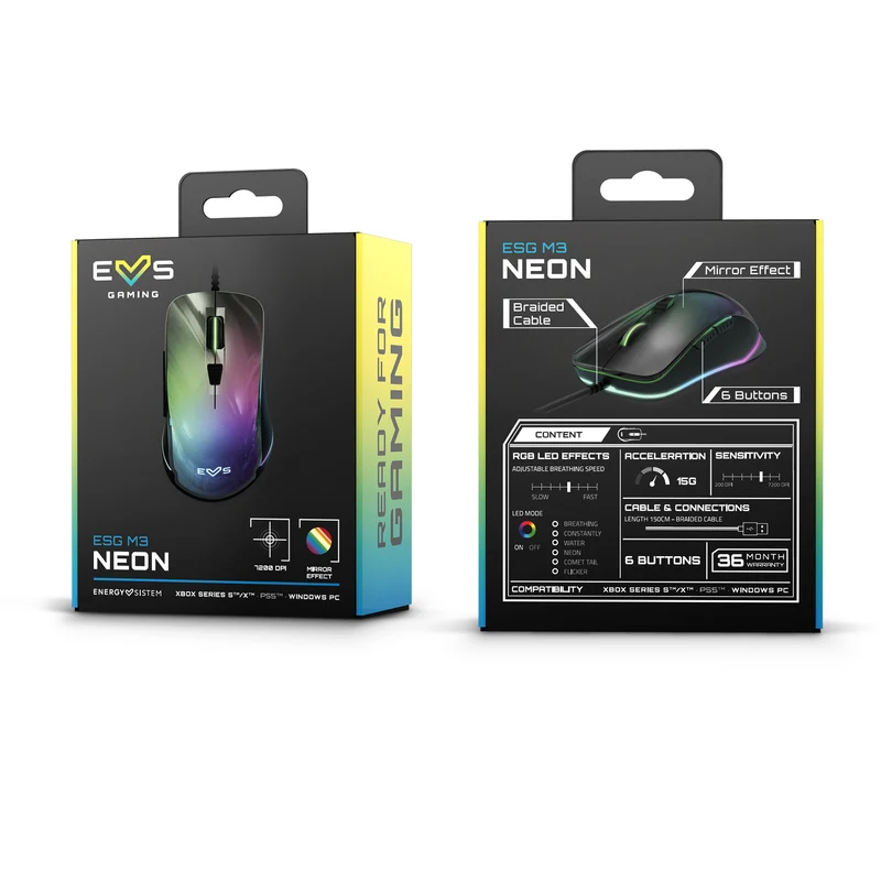 Gaming Mouse ESG M3 Neon