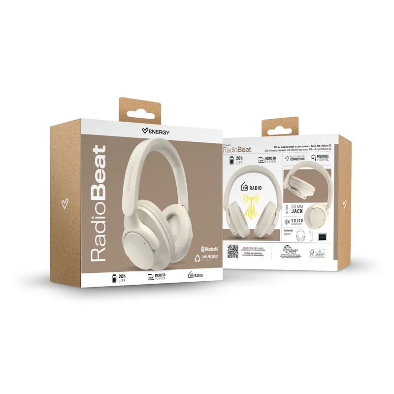 RadioBeat - Auriculares Bluetooth con radio FM